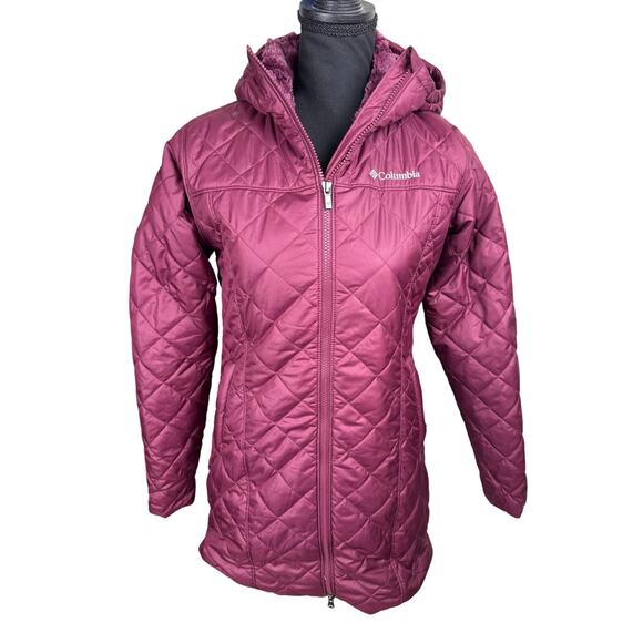 Women's Columbia Copper Crest™ Quilted Long Jacket NWT MARIONBERRY SIZE XS - Picture 5 of 11